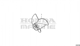 PROPELLER for стационарного двигателя HONDA BF60A XRTA