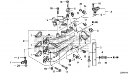 INLET MANIFOLD / INJECTOR для стационарного двигателя HONDA BF40D LHA