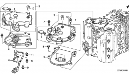 Ремень(ГРМ) газораспределения / Крышка для стационарного двигателя HONDA BF225A3 XCA