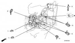 Зажимы, кронштейны, крепления для стационарного двигателя HONDA BF175AK1 XA