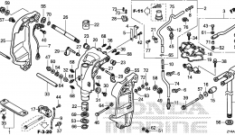 STERN BRACKET / SWIVEL CASE для стационарного двигателя HONDA BF200AK3 LW