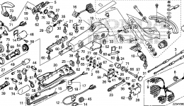 HANDLEBAR KIT (COMPONENT PARTS) for стационарного двигателя HONDA BF60A XRTA