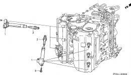 Свеча зажигания для стационарного двигателя HONDA BF225AK0 XCA