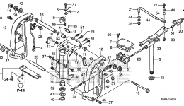 STERN BRACKET / SWIVEL CASE for стационарного двигателя HONDA BF115AK0 LA