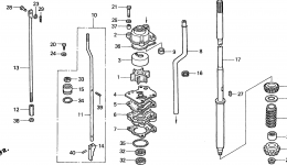 Водяной насос /  для стационарного двигателя HONDA BF25AX LRSA