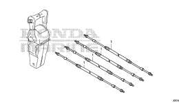 CABLE (DUAL) for стационарного двигателя HONDA BF115DK1 XA