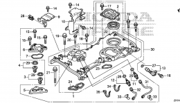 CHAIN CASE / THERMOSTAT for стационарного двигателя HONDA BF115DK1 XA