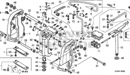 STERN BRACKET / SWIVEL CASE для стационарного двигателя HONDA BF150A4 XCA