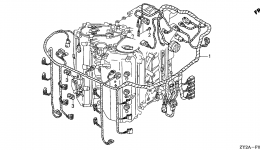 Проводка для стационарного двигателя HONDA BF225AK0 LA