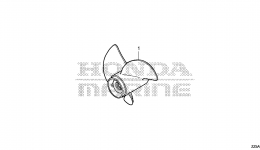 Гребной винт для стационарного двигателя HONDA BF40DK2 LHA