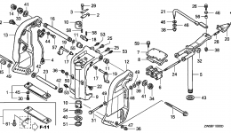 STERN BRACKET / SWIVEL CASE для стационарного двигателя HONDA BF115A5 LCA
