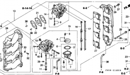 Карбюратор для стационарного двигателя HONDA BF75A3 XRTA