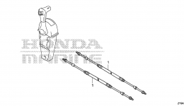 Кабель управления / (SINGLE) для стационарного двигателя HONDA BF100A XRTA