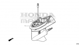 Редуктор для стационарного двигателя HONDA BF150AK2 XCA