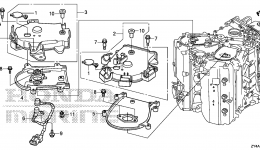 Ремень(ГРМ) газораспределения / Крышка для стационарного двигателя HONDA BF225AK3 XXCA