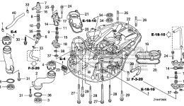 MOUNT CASE for стационарного двигателя HONDA BF200AK1 XCA