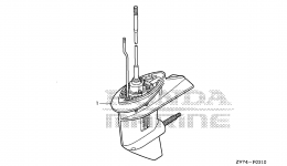 Редуктор для стационарного двигателя HONDA BF25D4 LRGA