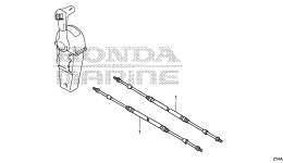 Кабель управления / (SINGLE) для стационарного двигателя HONDA BF200AK3 XCW
