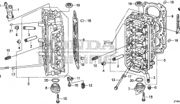 CYLINDER HEAD for стационарного двигателя HONDA BF225AK3 XCW