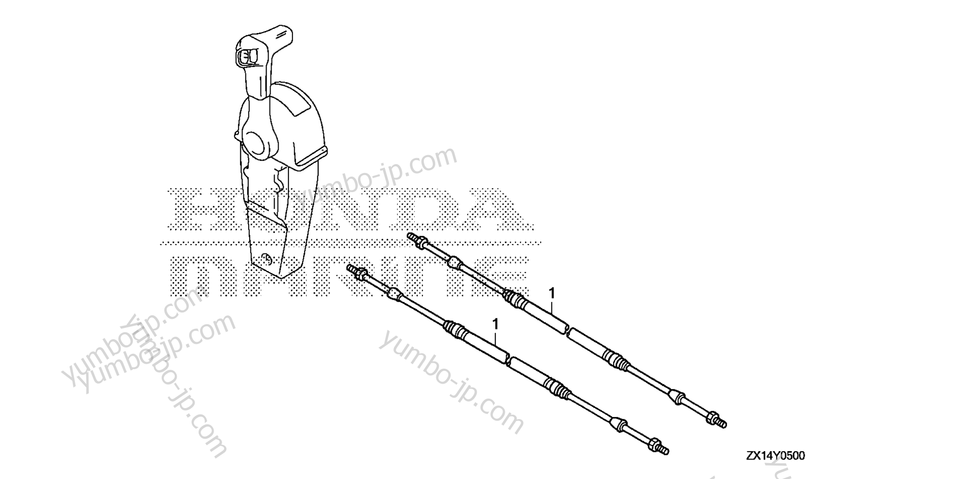 CABLE (SINGLE) for Marine Diesel HONDA BF115D XA 