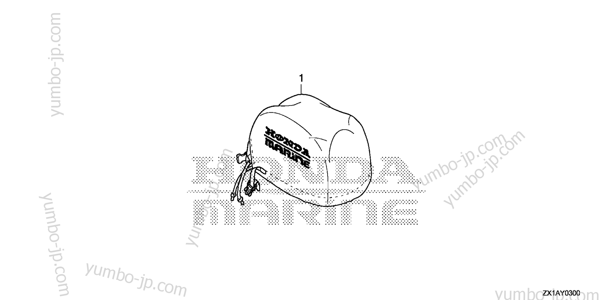 ENGINE COVER for Marine Diesel HONDA BF115DK1 XA 