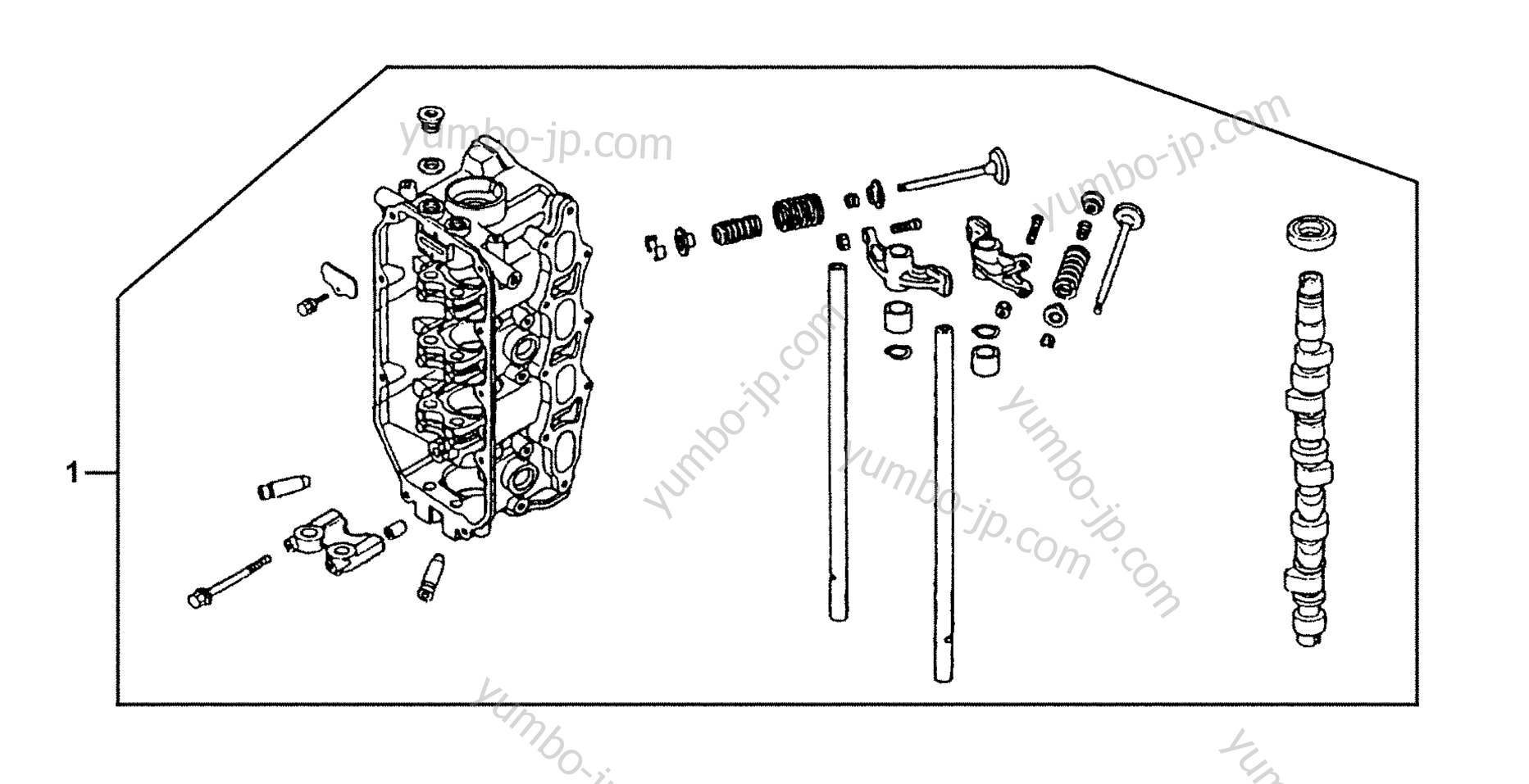CYLINDER HEAD ASSEMBLY for Marine Diesel HONDA BF90A4 JHTA 