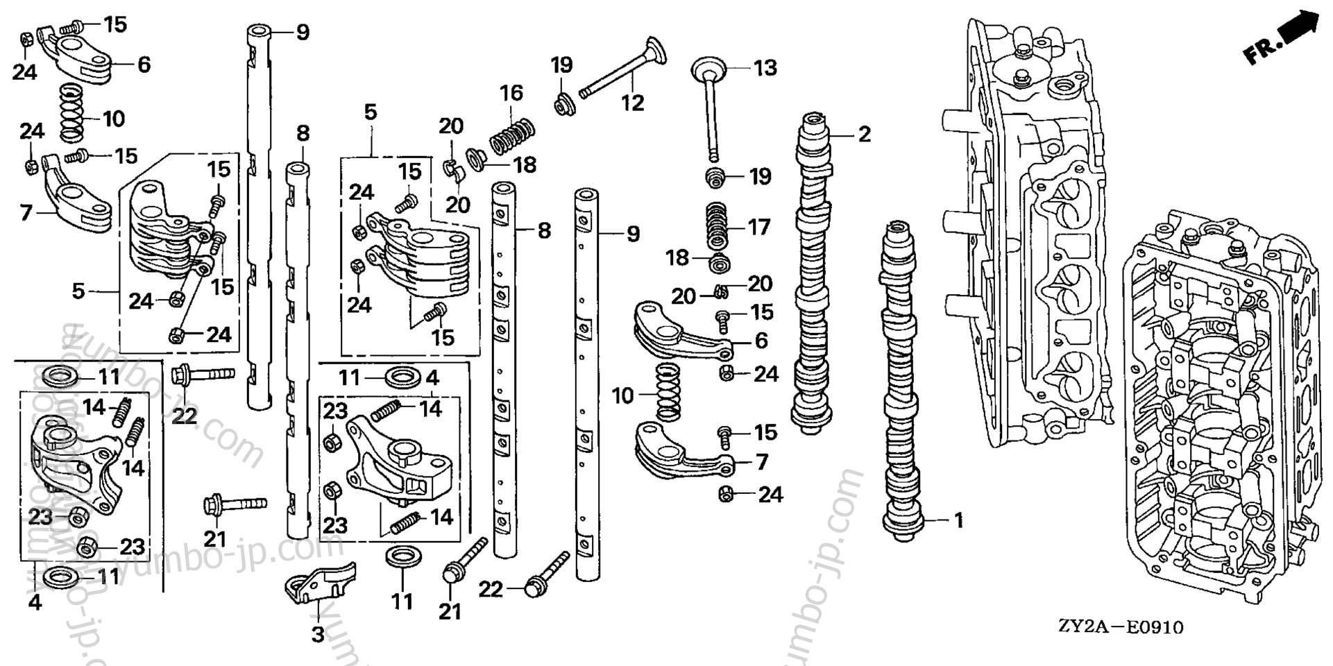 CAMSHAFT / ROCKER ARM для стационарных двигателей HONDA BF200A6 XXA 