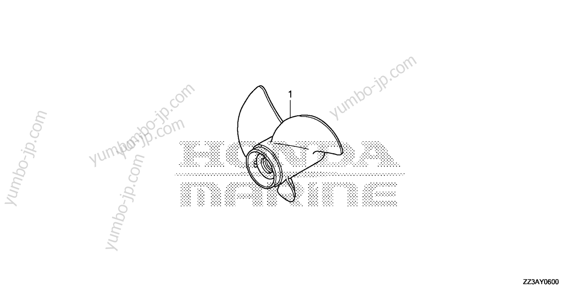 PROPELLER for Marine Diesel HONDA BF60AK1 XRTA 