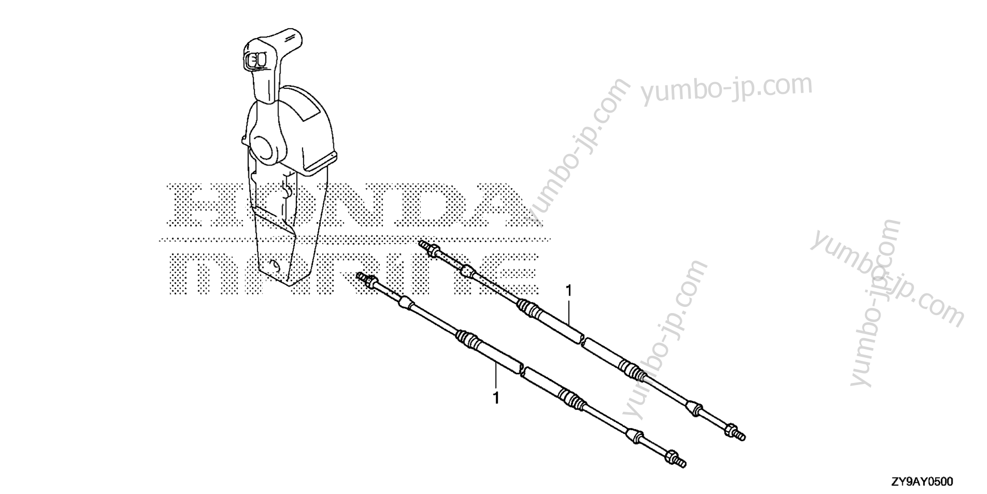 Кабель управления / (SINGLE) для стационарных двигателей HONDA BF100A LRTA 