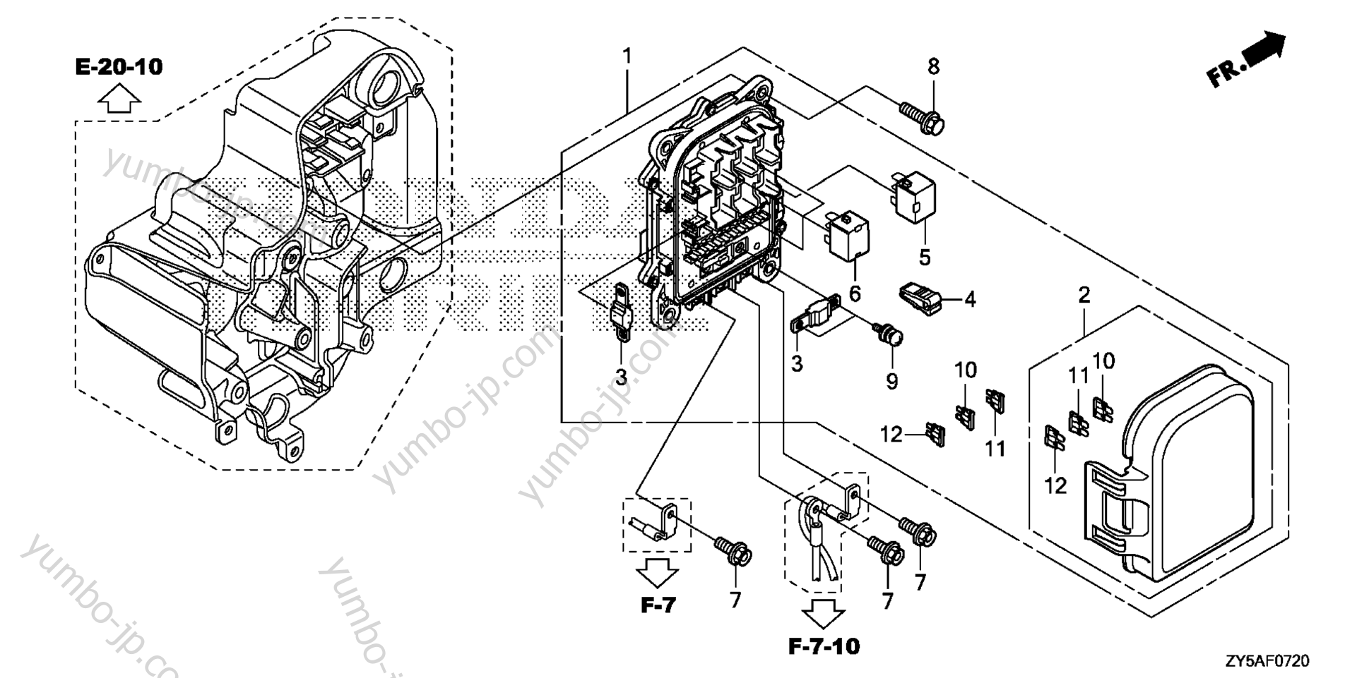FUSE BOX / RELAY для стационарных двигателей HONDA BF150AK2 XA 