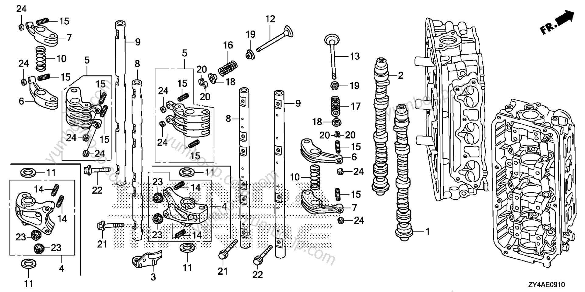 CAMSHAFT / ROCKER ARM для стационарных двигателей HONDA BF225AK2 XA 