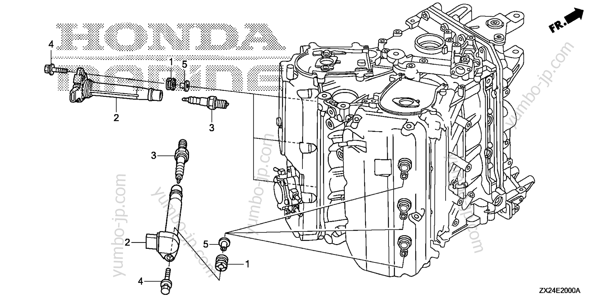 Свеча зажигания для стационарных двигателей HONDA BF250A XCA 