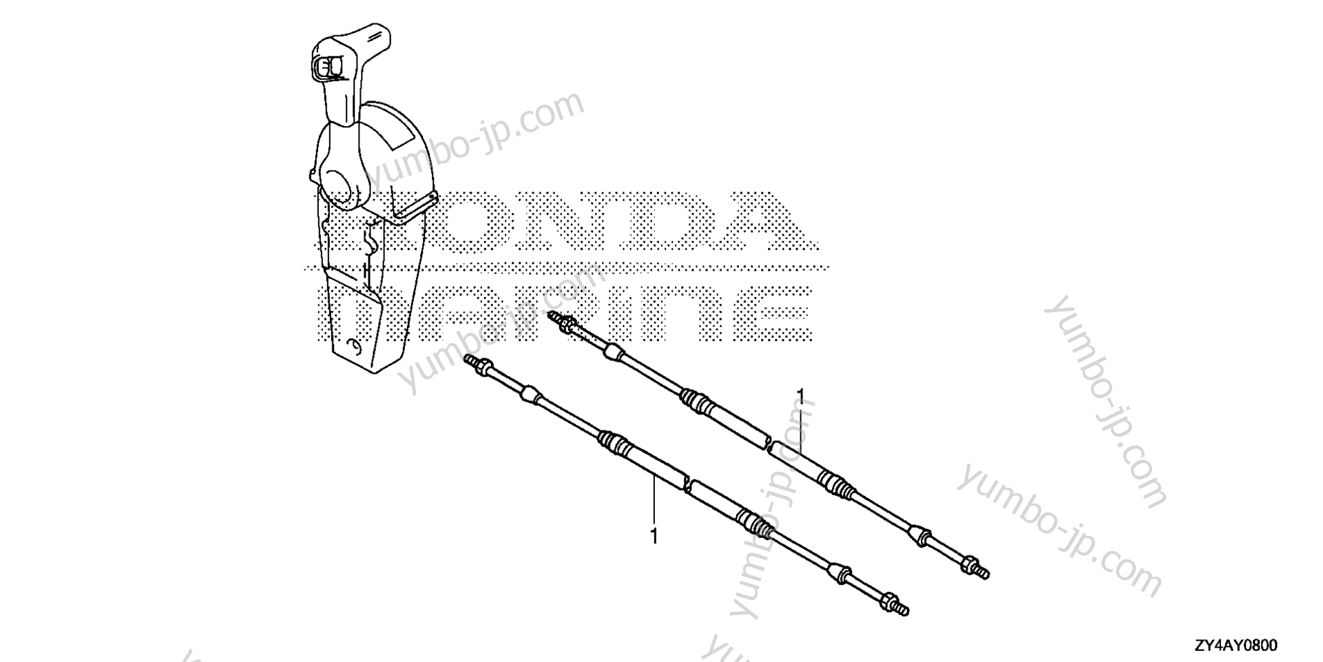 Кабель управления / (SINGLE) для стационарных двигателей HONDA BF200AK2 XA 