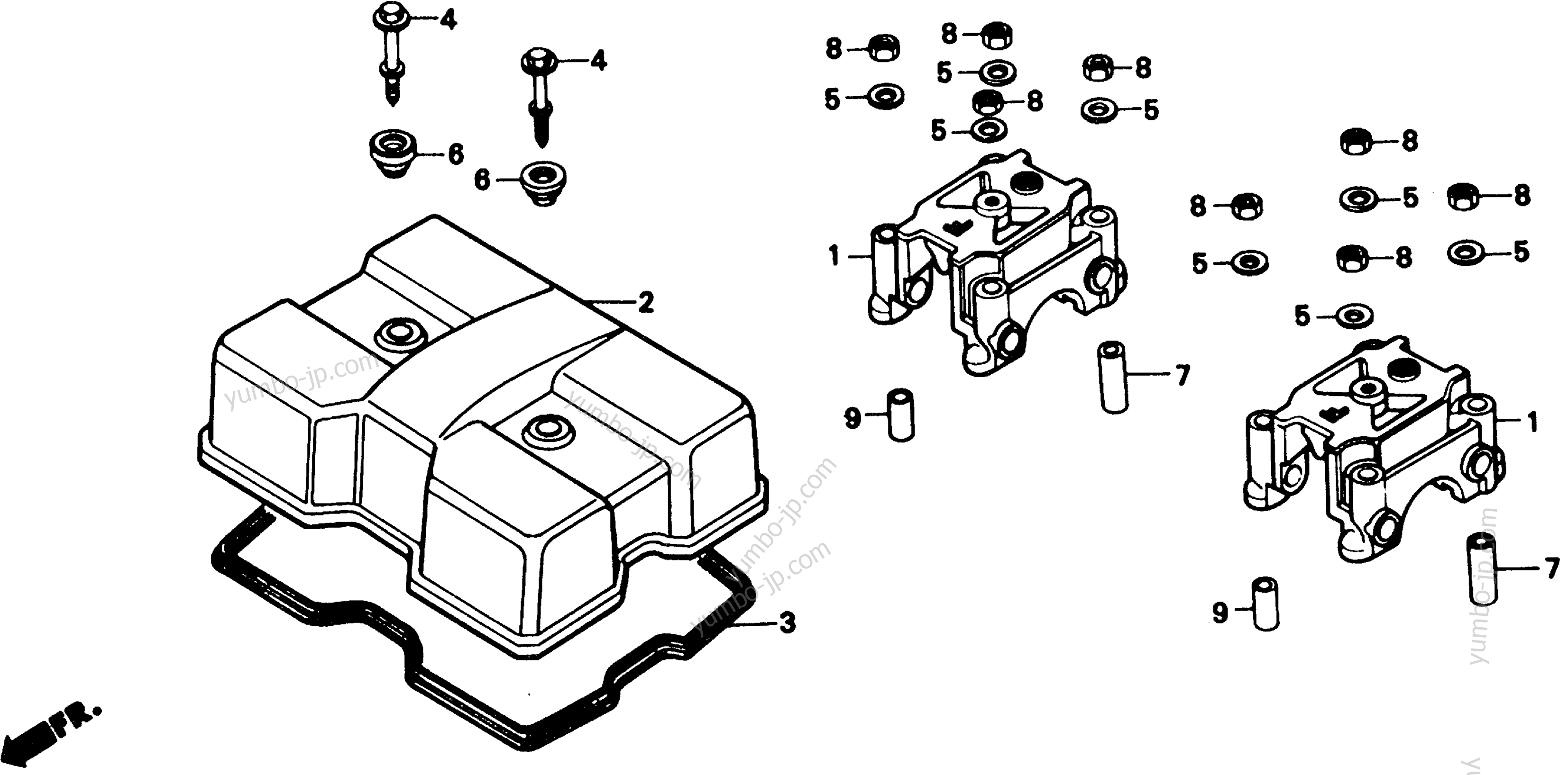 Крышка головки блока цилиндров для мотоциклов HONDA CMX250CD AC 1986 г.
