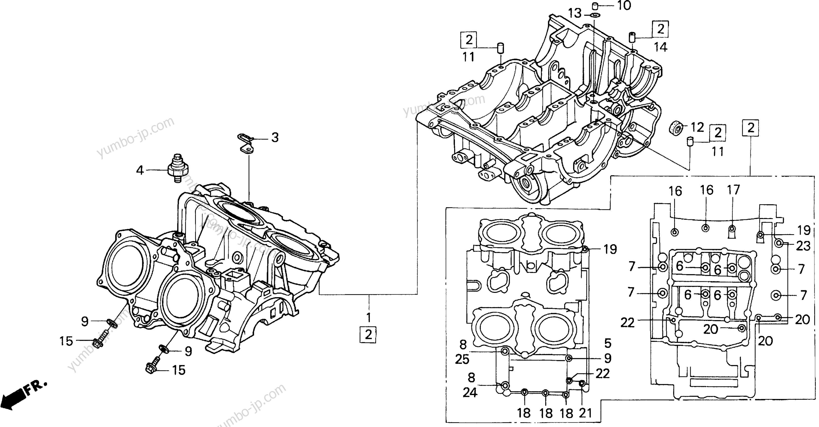 Крышка картера для мотоциклов HONDA VFR750F AC 1992 г.