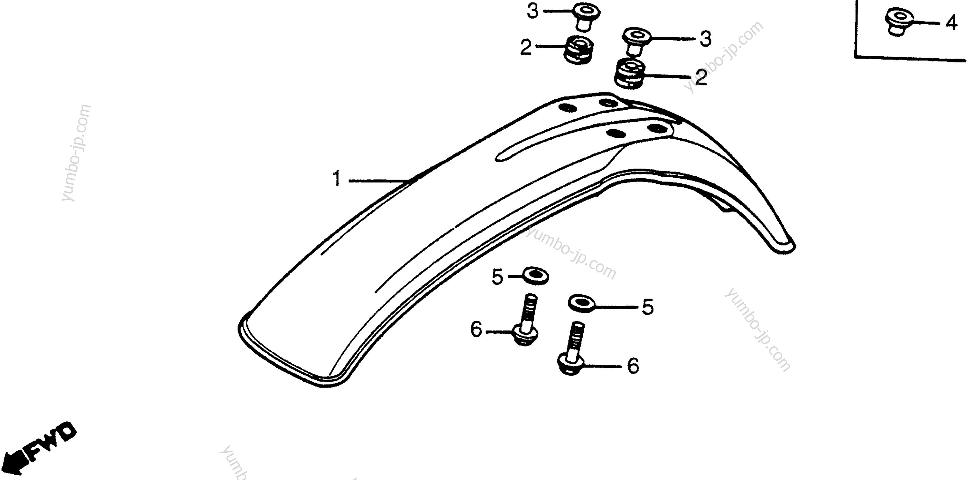 FRONT FENDER for motorcycles HONDA XR200R A 1982 year