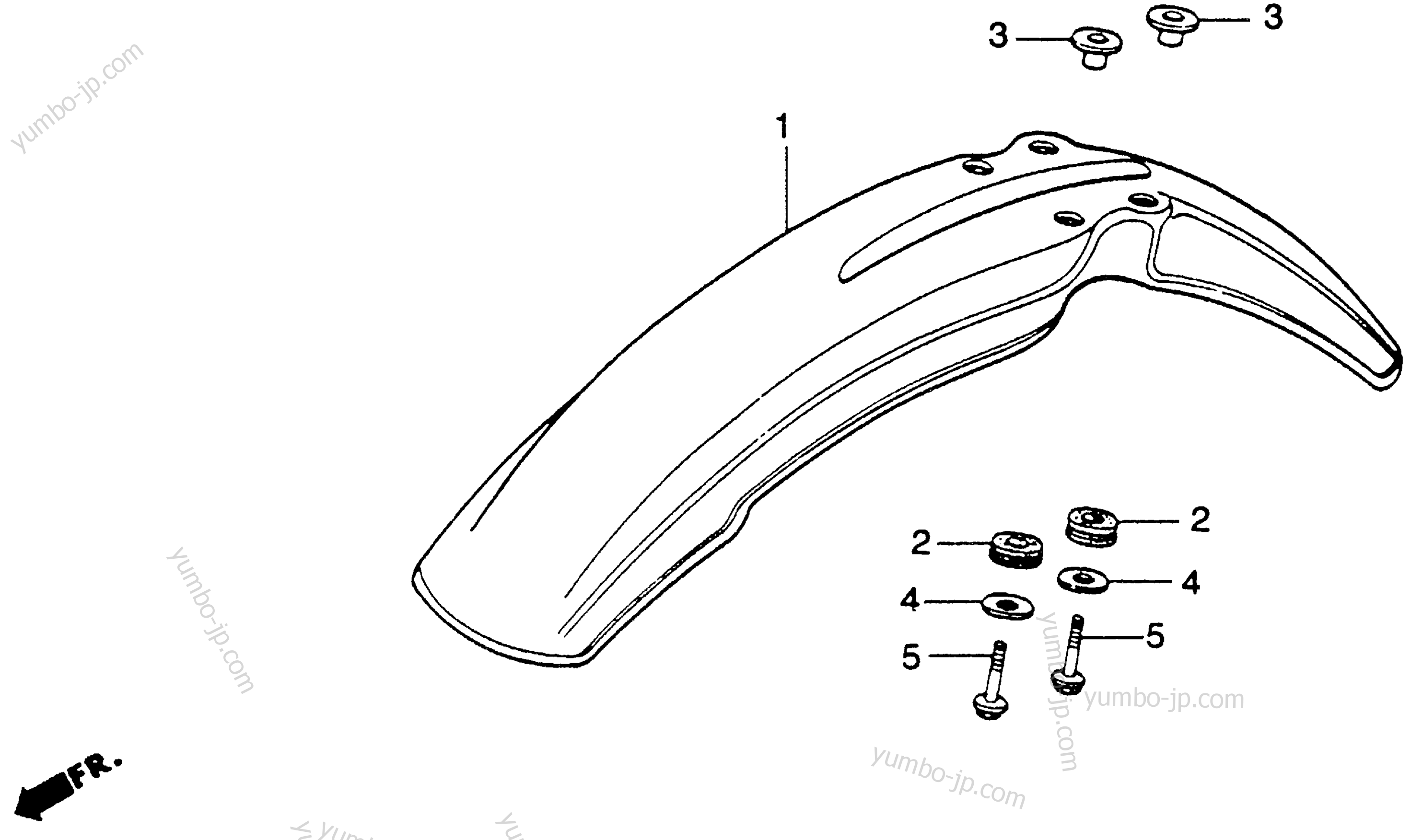 FRONT FENDER for motorcycles HONDA XL250R A 1983 year