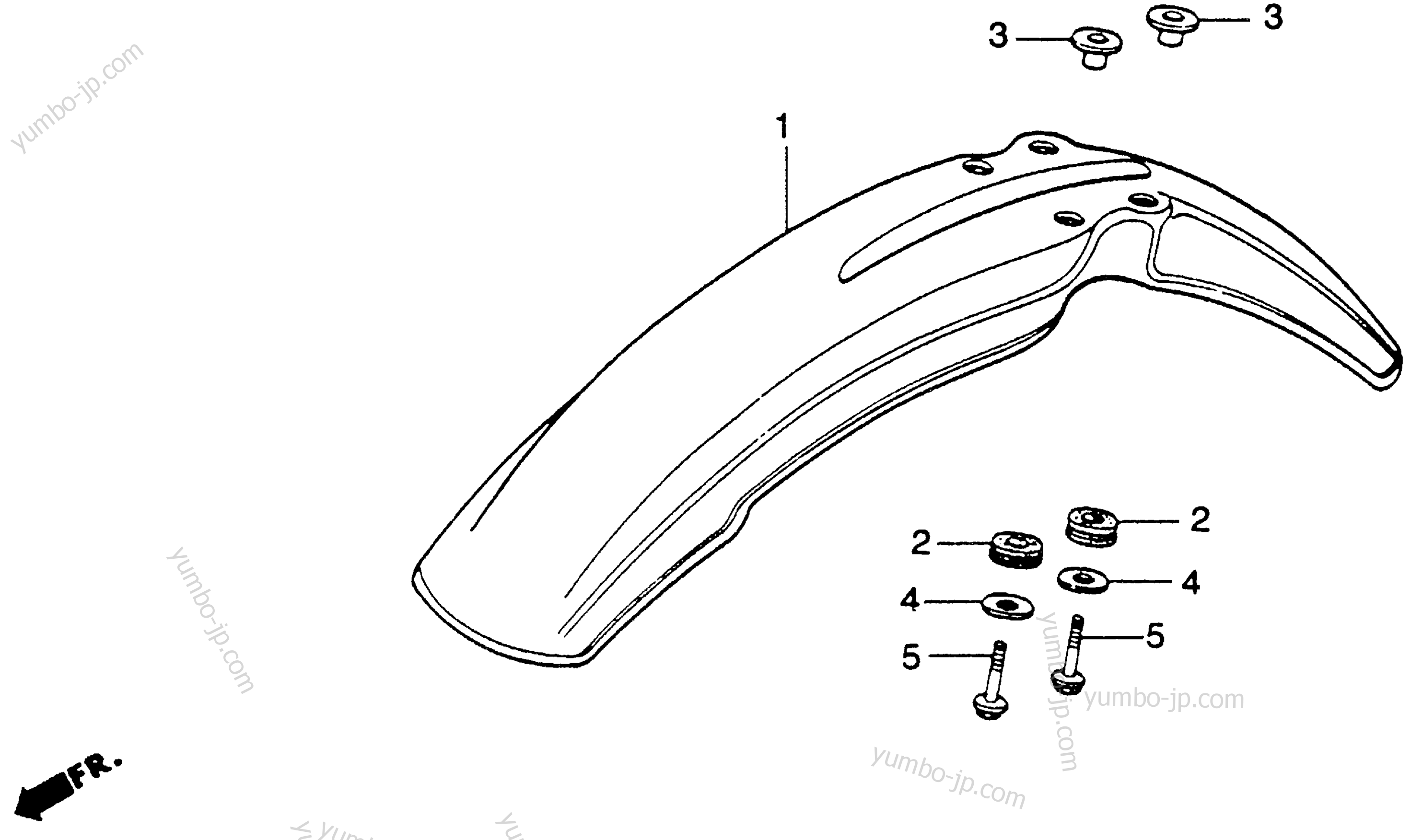 FRONT FENDER for motorcycles HONDA XL250S A 1980 year