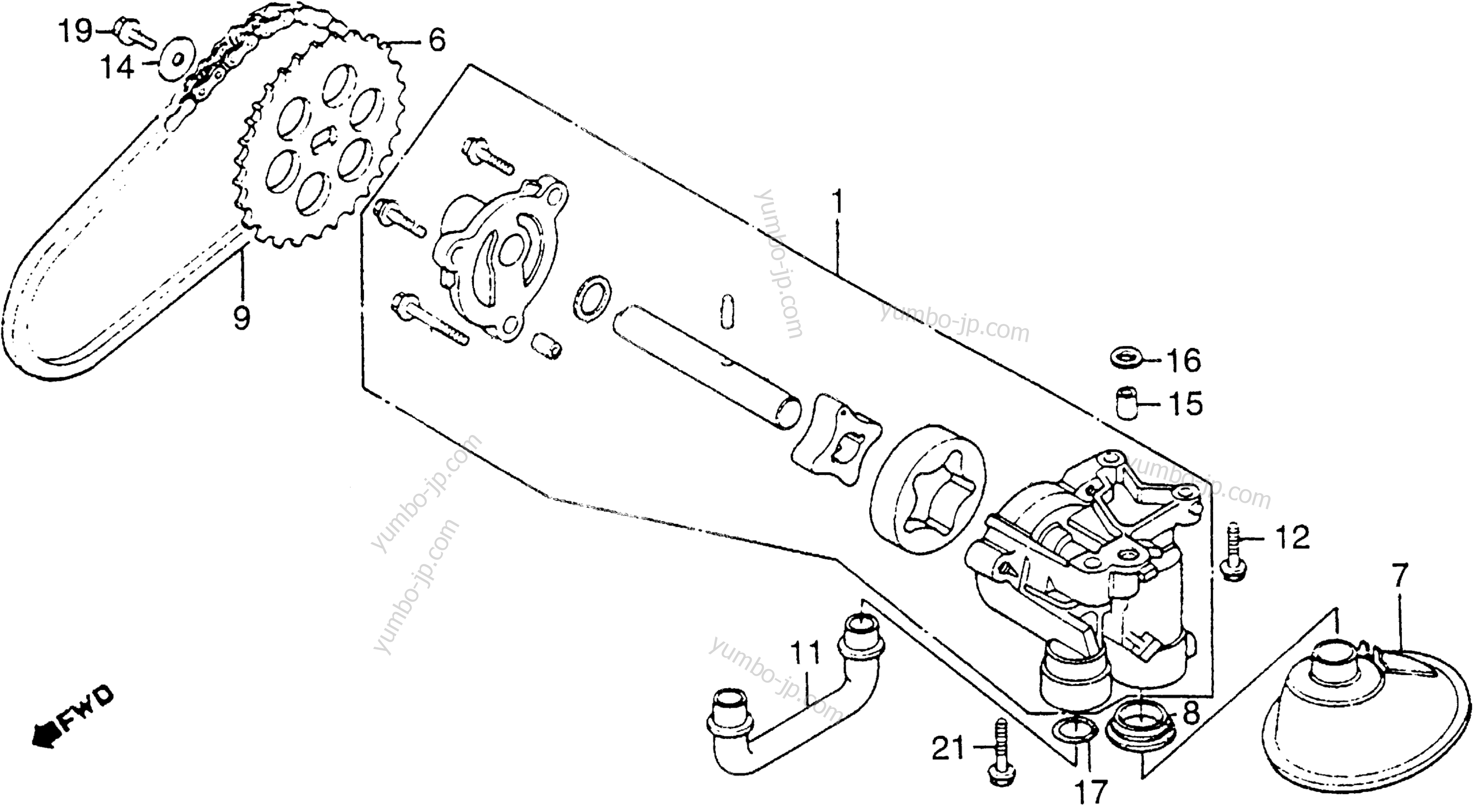 OIL PUMP for motorcycles HONDA CB550SC A 1983 year