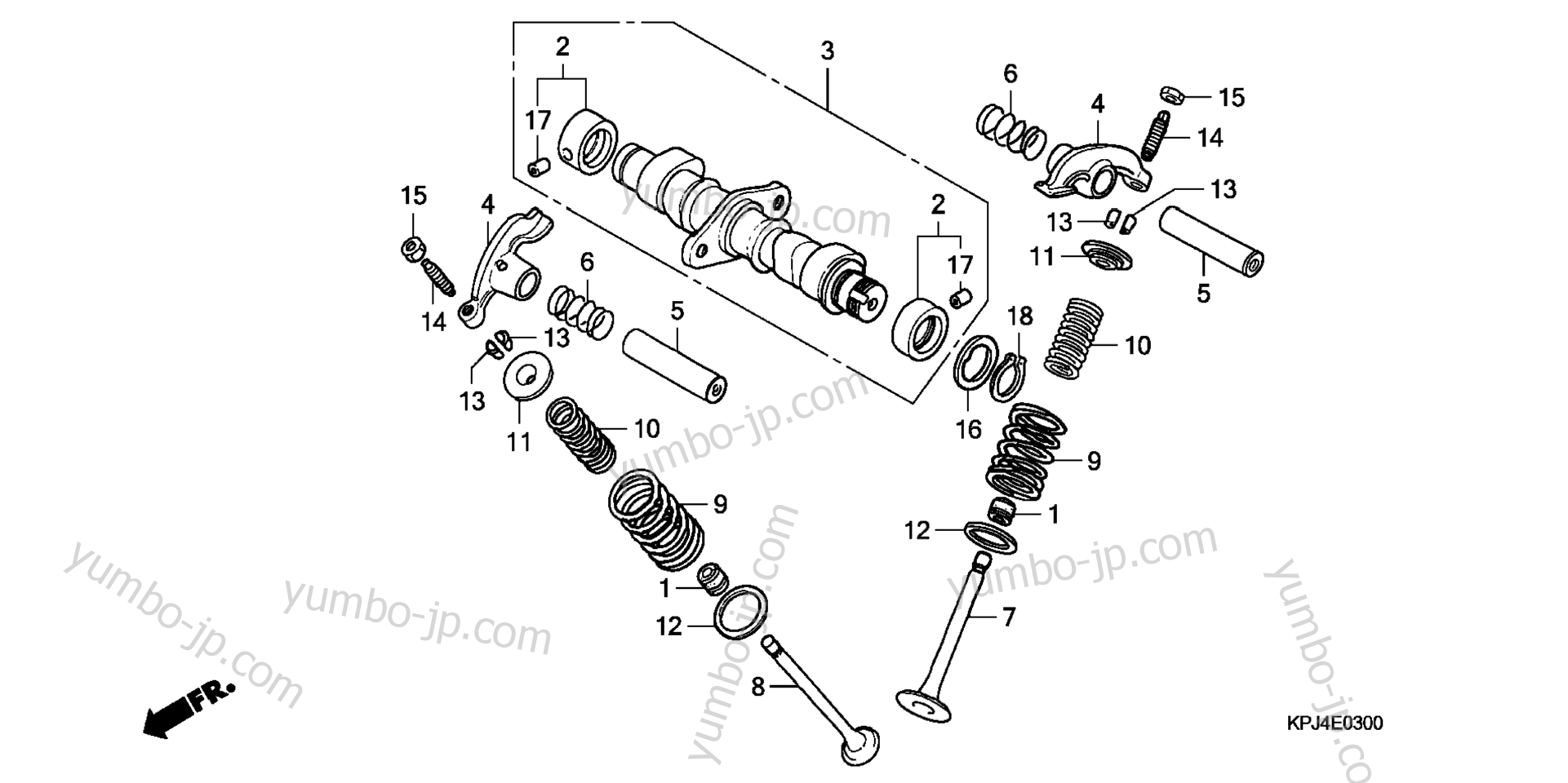 CAMSHAFT / VALVE for motorcycles HONDA CB250 A 2008 year