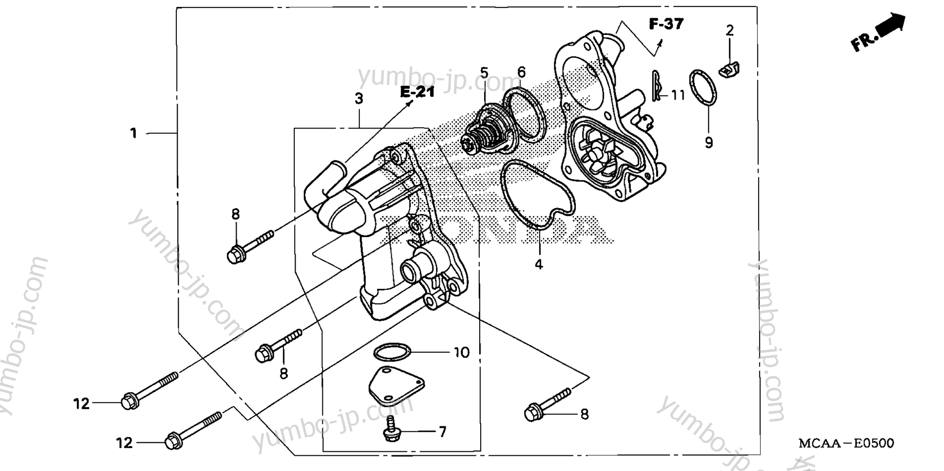 WATER PUMP for motorcycles HONDA GL1800 4A 2010 year