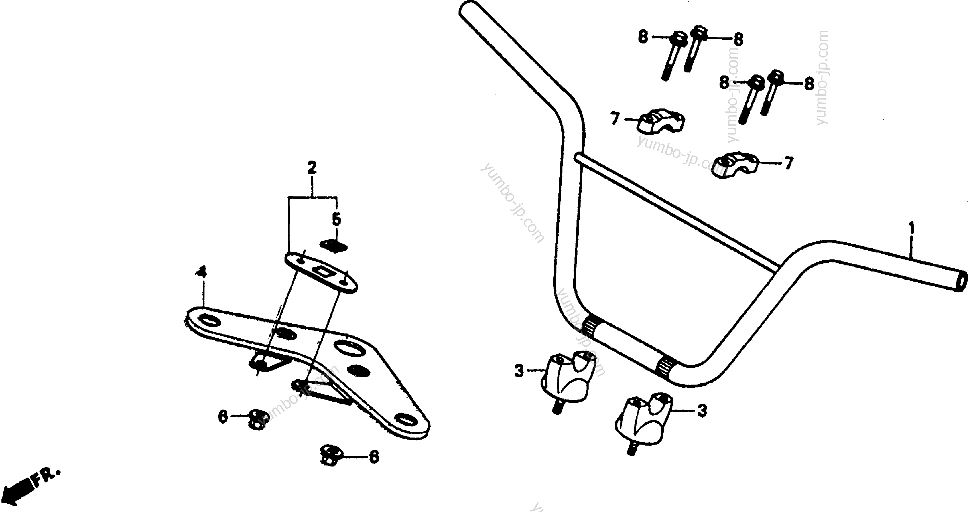 HANDLEBAR for motorcycles HONDA CT70 AC 1991 year