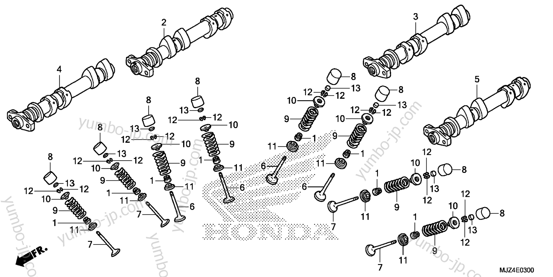 CAMSHAFT / VALVE for motorcycles HONDA ST1300PA AC 2015 year