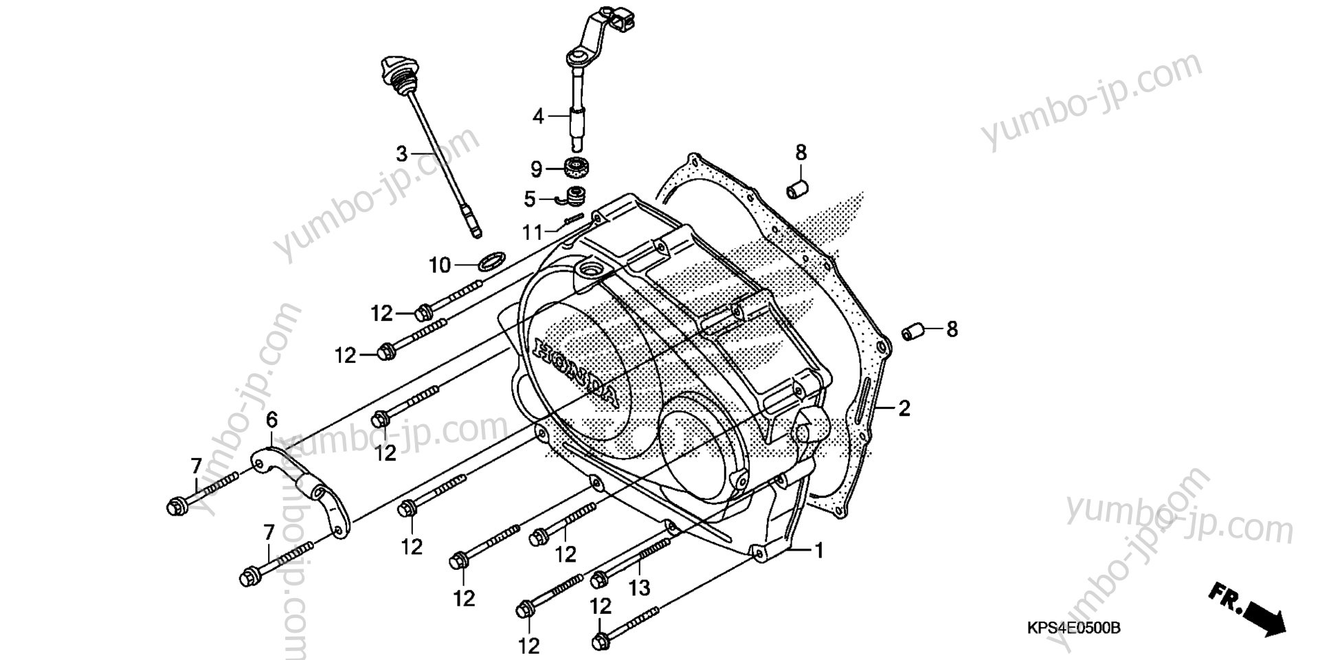 RIGHT CRANKCASE COVER for motorcycles HONDA CRF230F A 2007 year