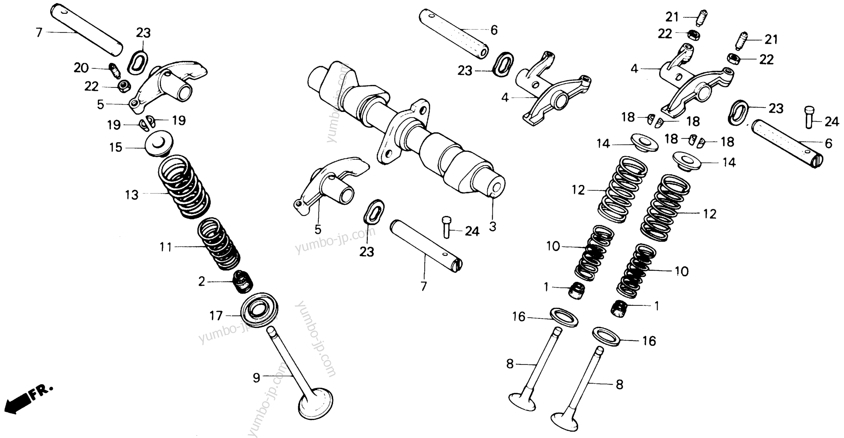 CAMSHAFT for motorcycles HONDA CMX450C A 1986 year