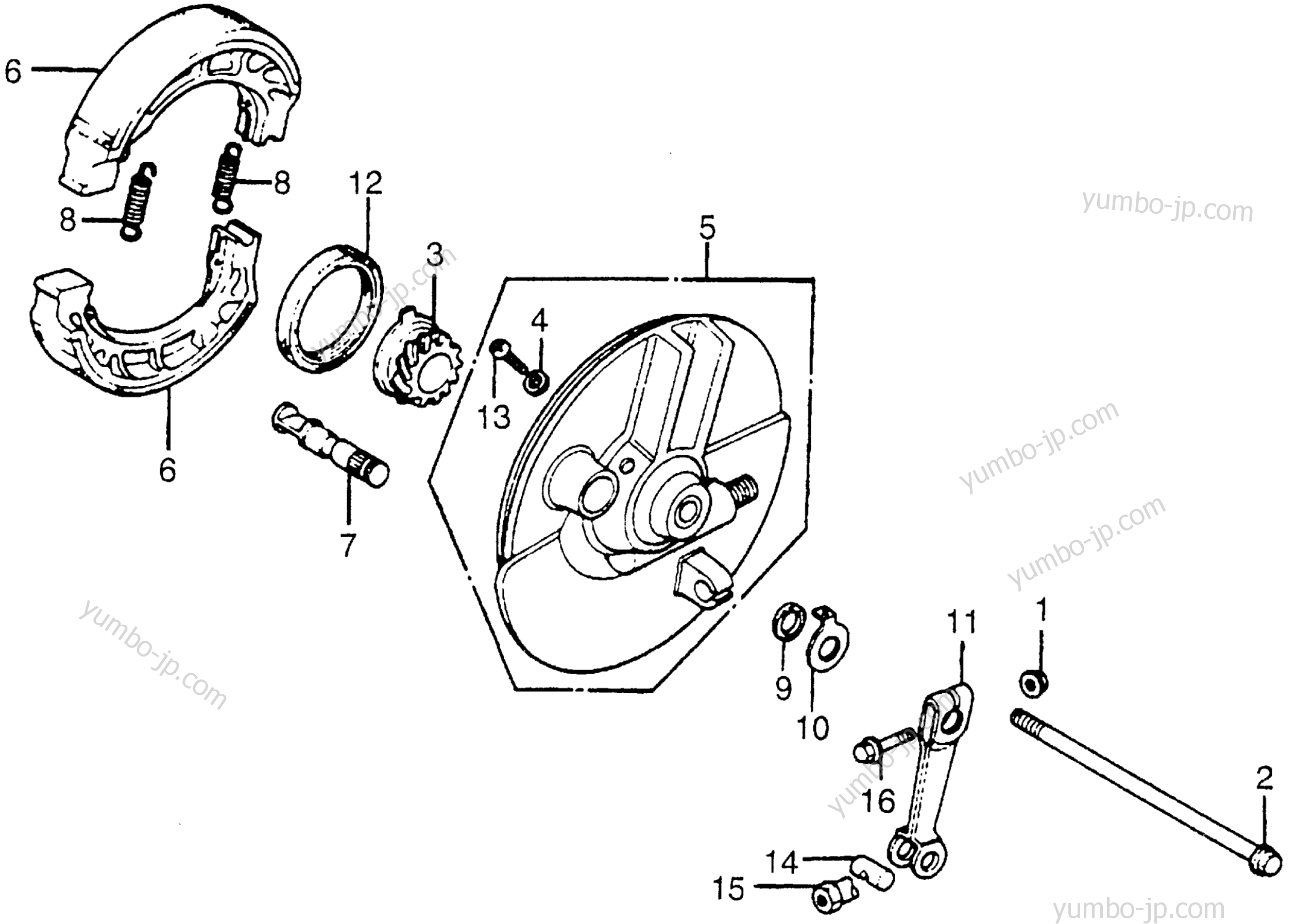 FRONT BRAKE PANEL for motorcycles HONDA CT70 A 1981 year