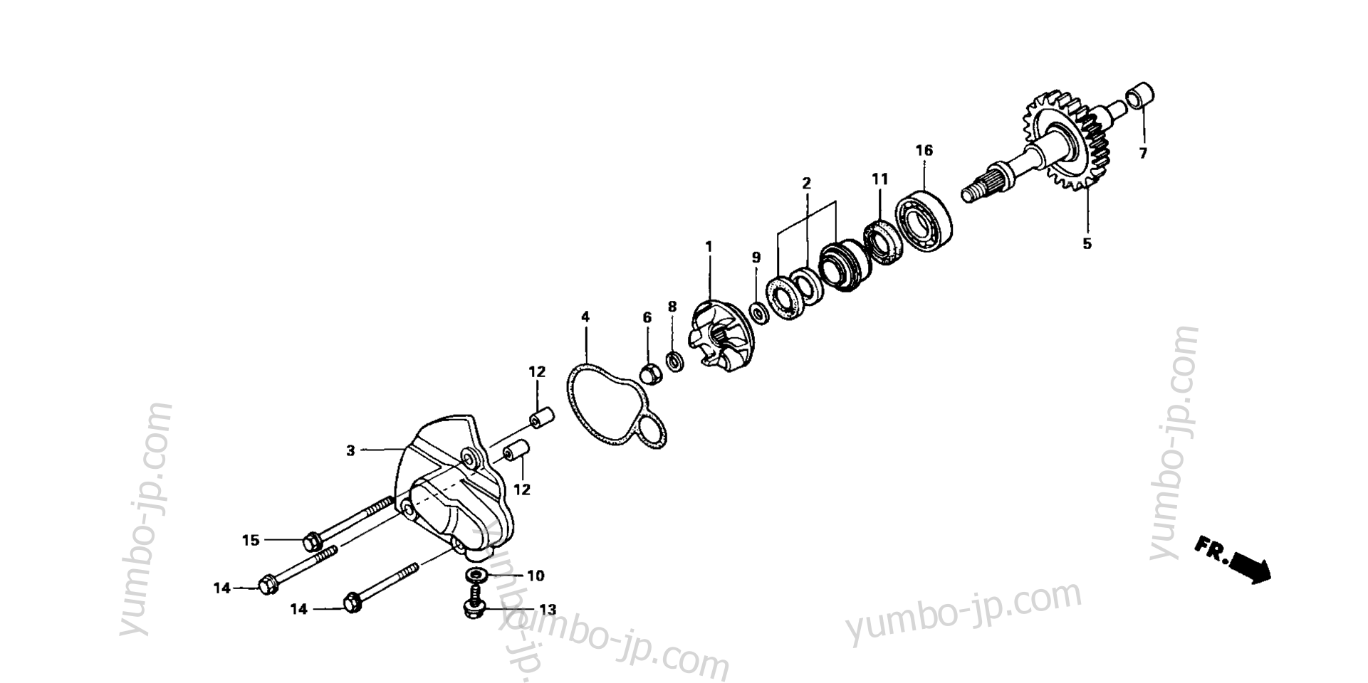 WATERPUMP для мотоциклов HONDA NSR50R A 2004 г.