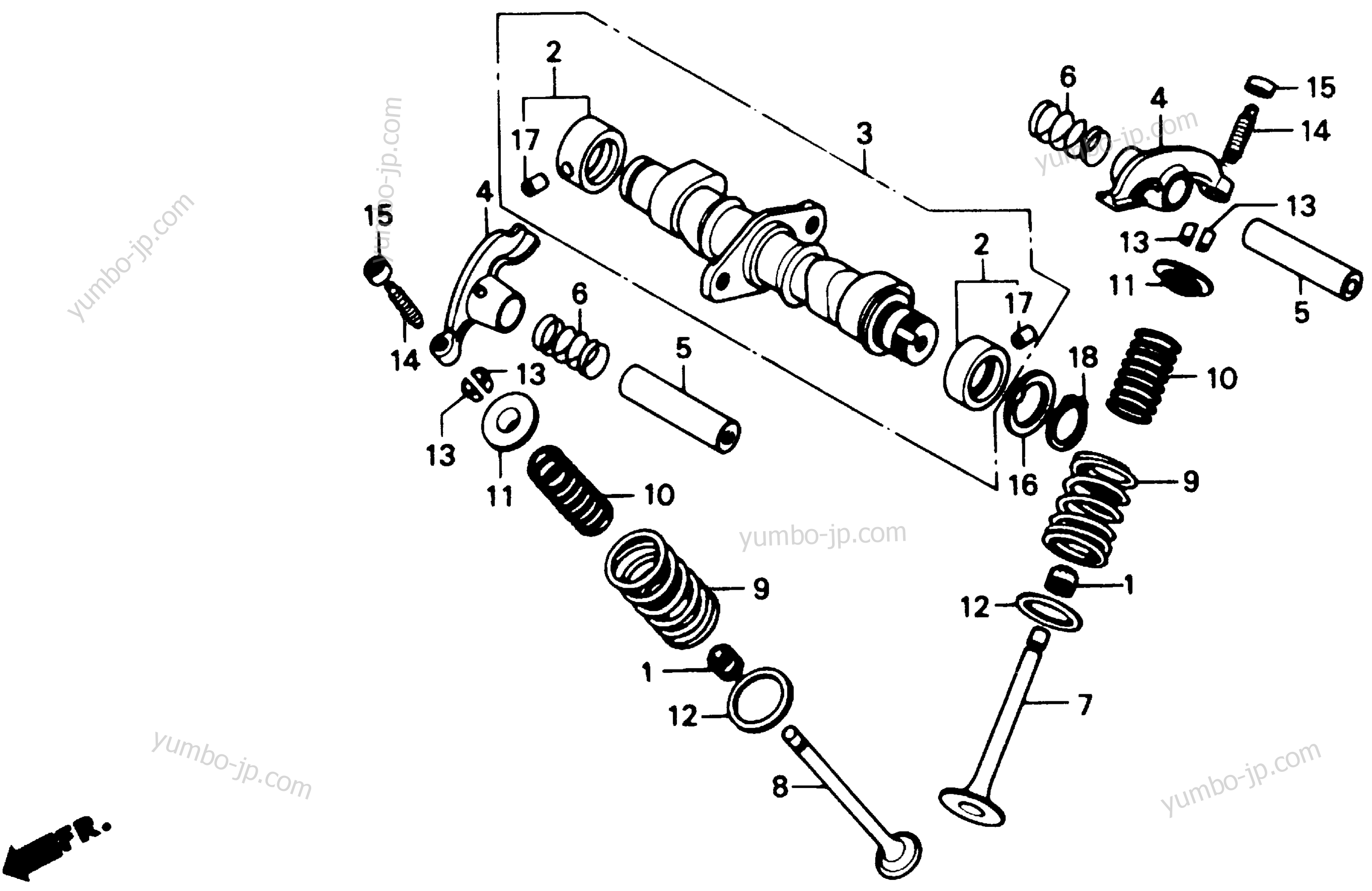 CAMSHAFT for motorcycles HONDA CMX250C A 1986 year