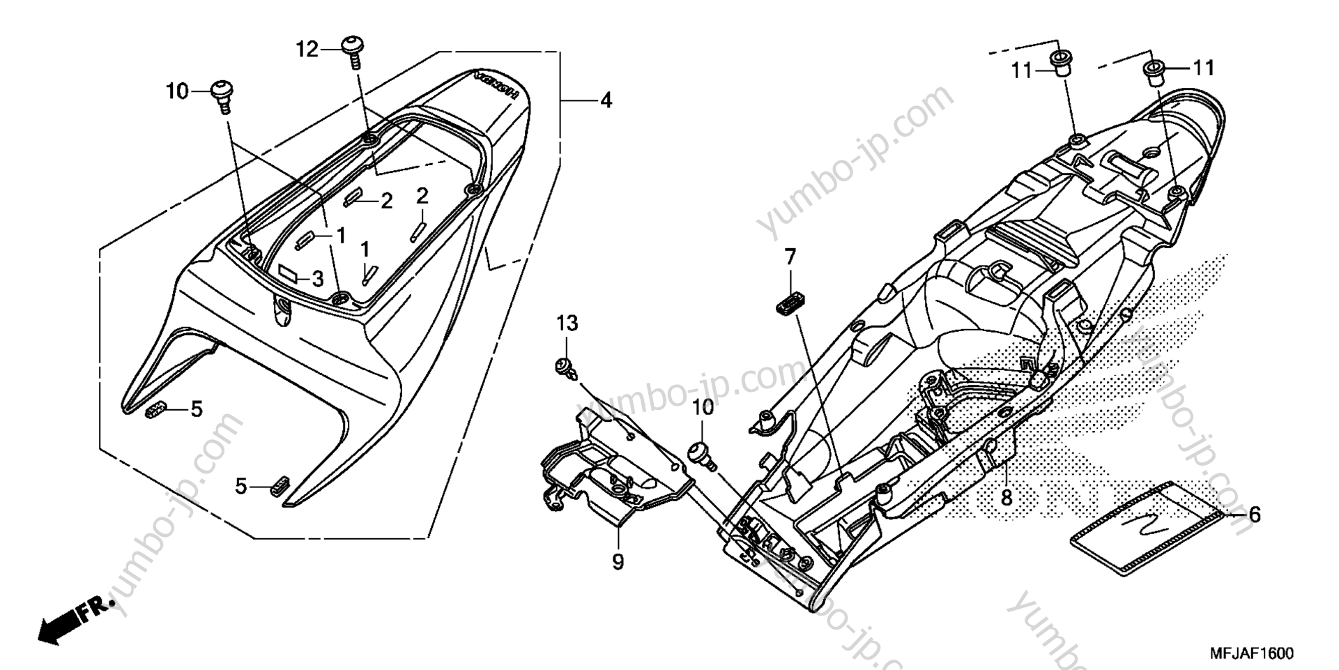 REAR COWL для мотоциклов HONDA CBR600RR 3AC 2012 г.