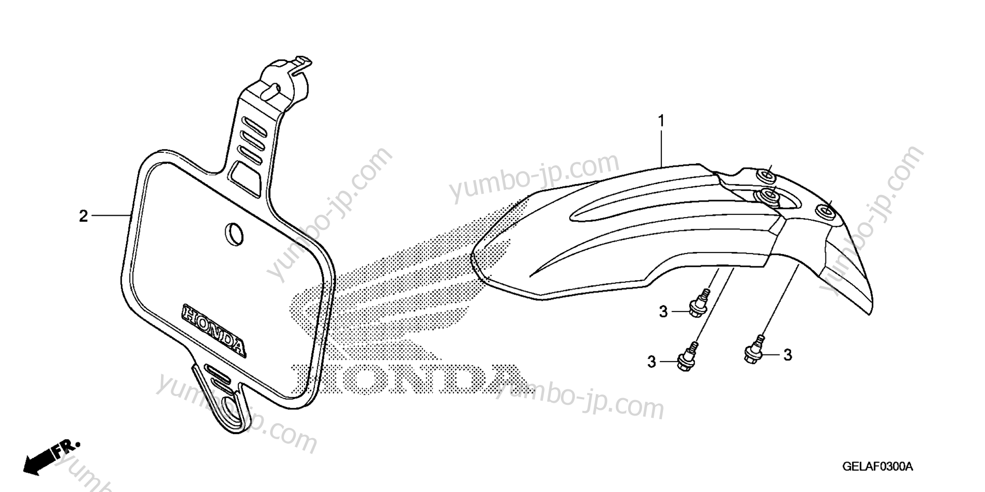 FRONT FENDER for motorcycles HONDA CRF50F AC 2012 year